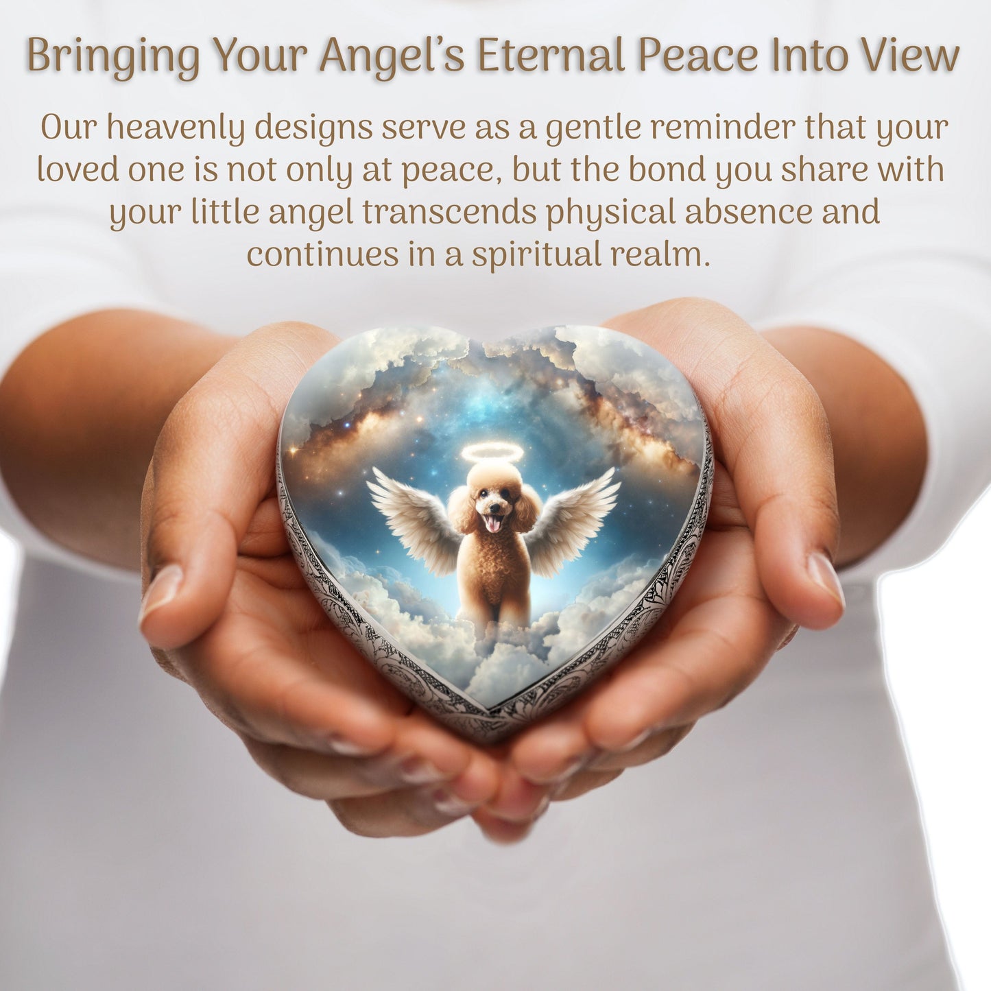Apricot Mini Poodle Dog Urn - Astral Awe Urn for Dog Ashes