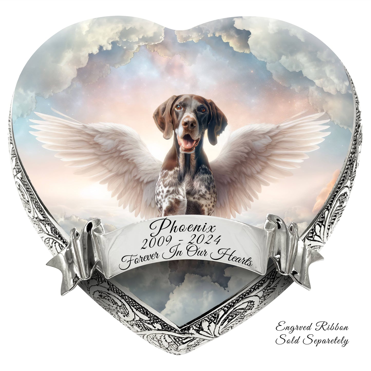 German Shorthaired Pointer Dog Urn - Angel's Embrace Urn for Dog Ashes