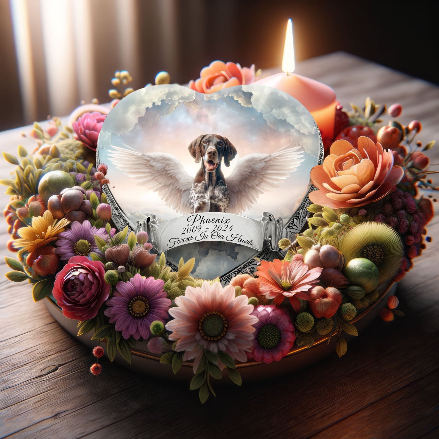 German Shorthaired Pointer Dog Urn - Angel's Embrace Urn for Dog Ashes