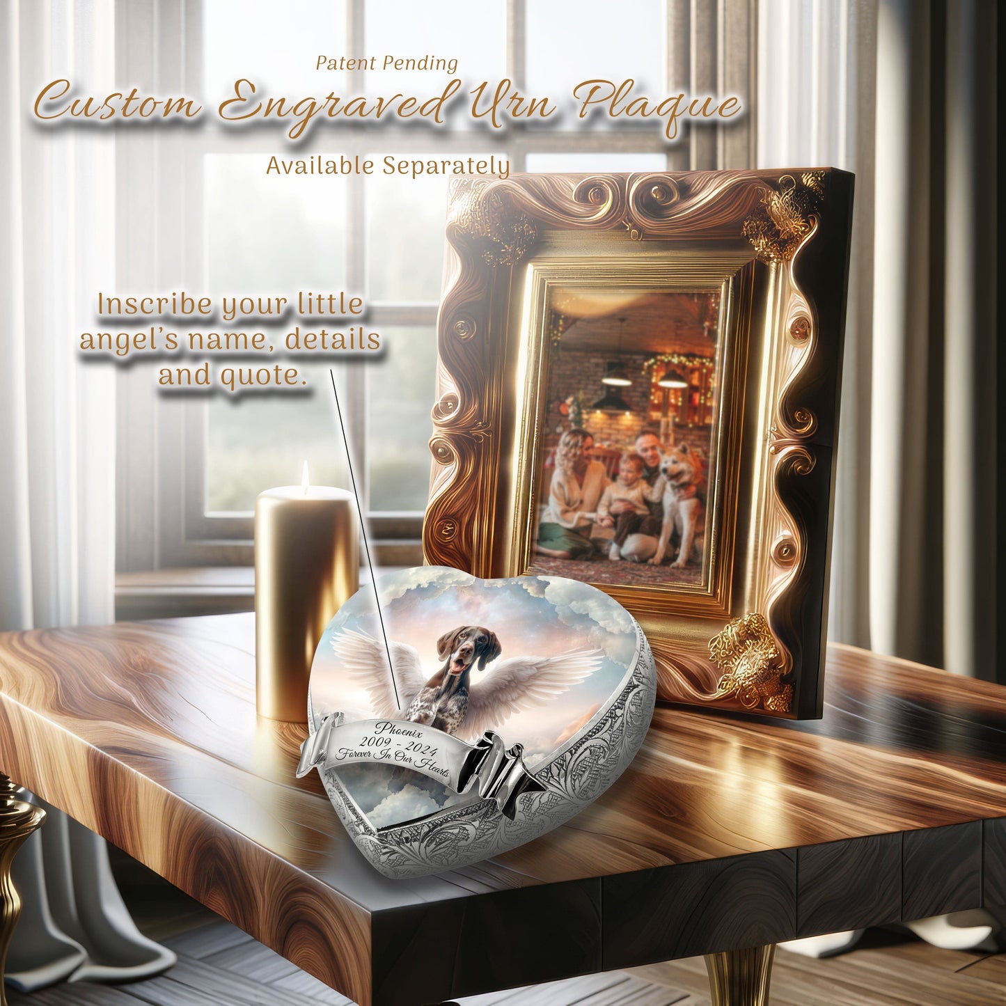 German Shorthaired Pointer Dog Urn - Angel's Embrace Urn for Dog Ashes