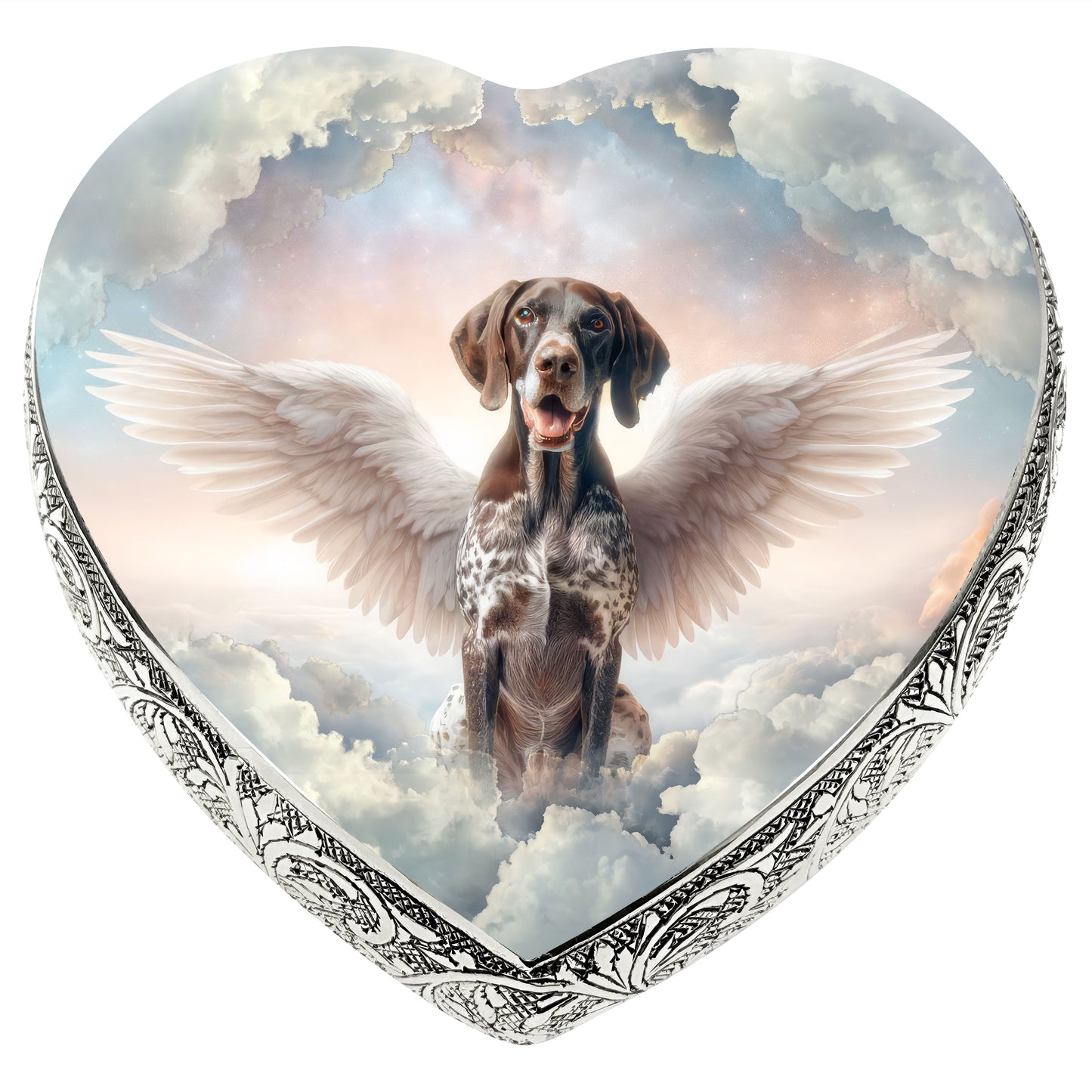 German Shorthaired Pointer Dog Urn - Angel's Embrace Urn for Dog Ashes
